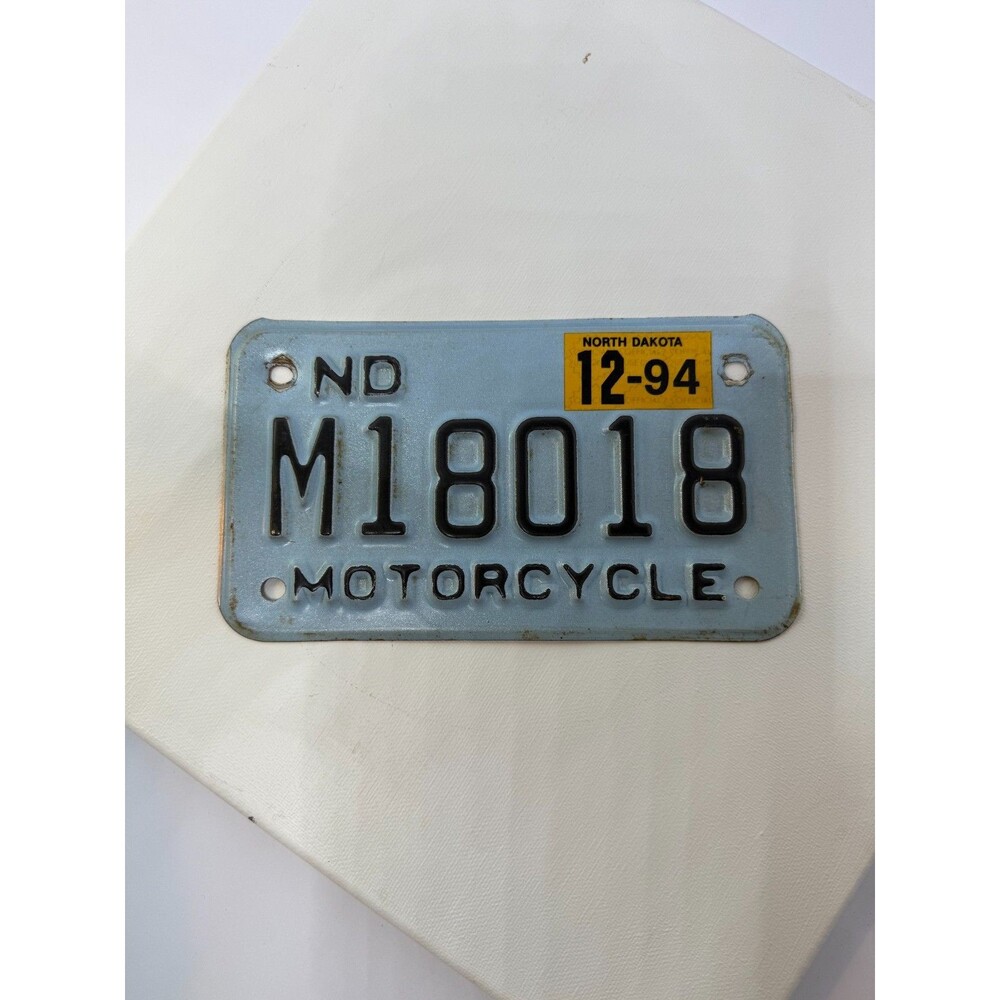 North Dakota 1994  motorcycle license plate  #  M18018